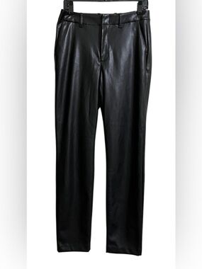 NWT GAP Women’s Black Faux Vegan Leather High Rise Pants Size 6 TALL New